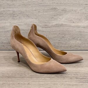 Sergio Rossi Beige Suede Pumps